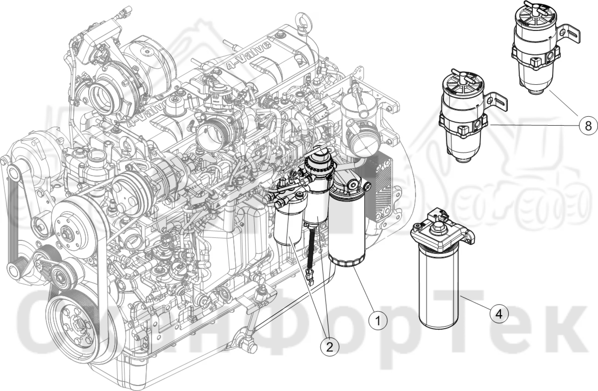 Схема: Топливный фильтр x2