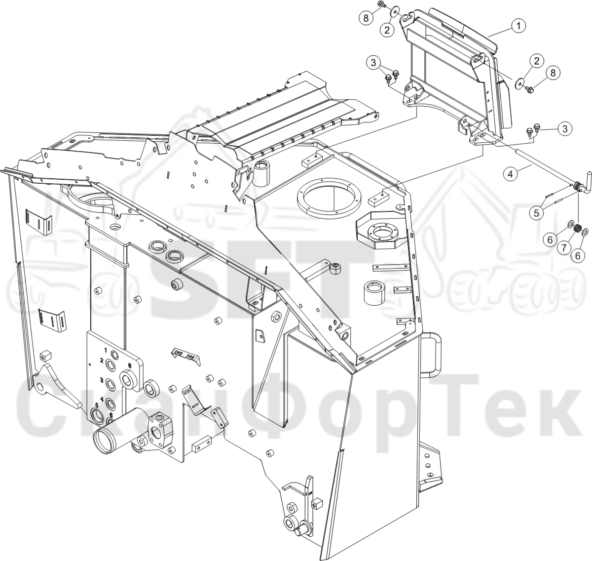 Схема: Держатель шланга 145F