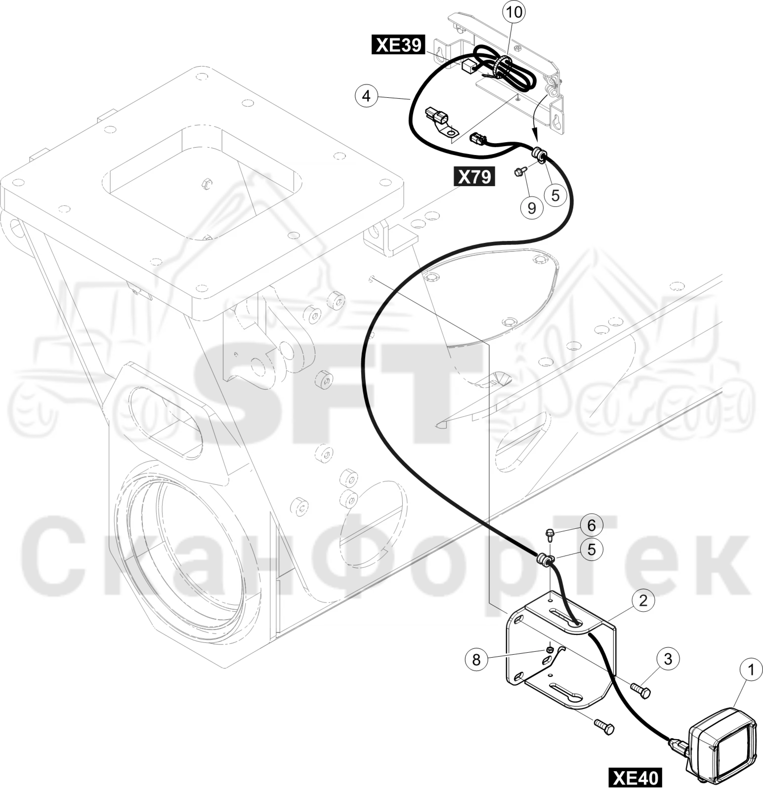 Схема: Рабочие лампы Сочленение,​ cветодиодные
