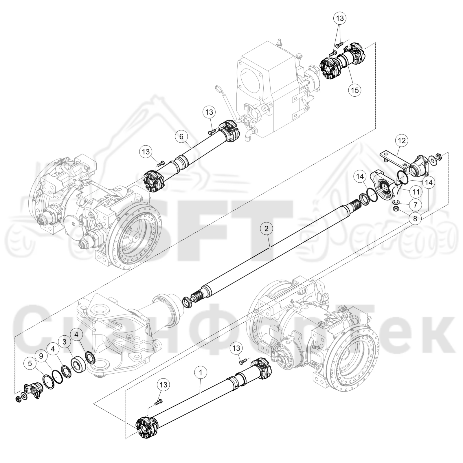 Схема: Карданная передача +600