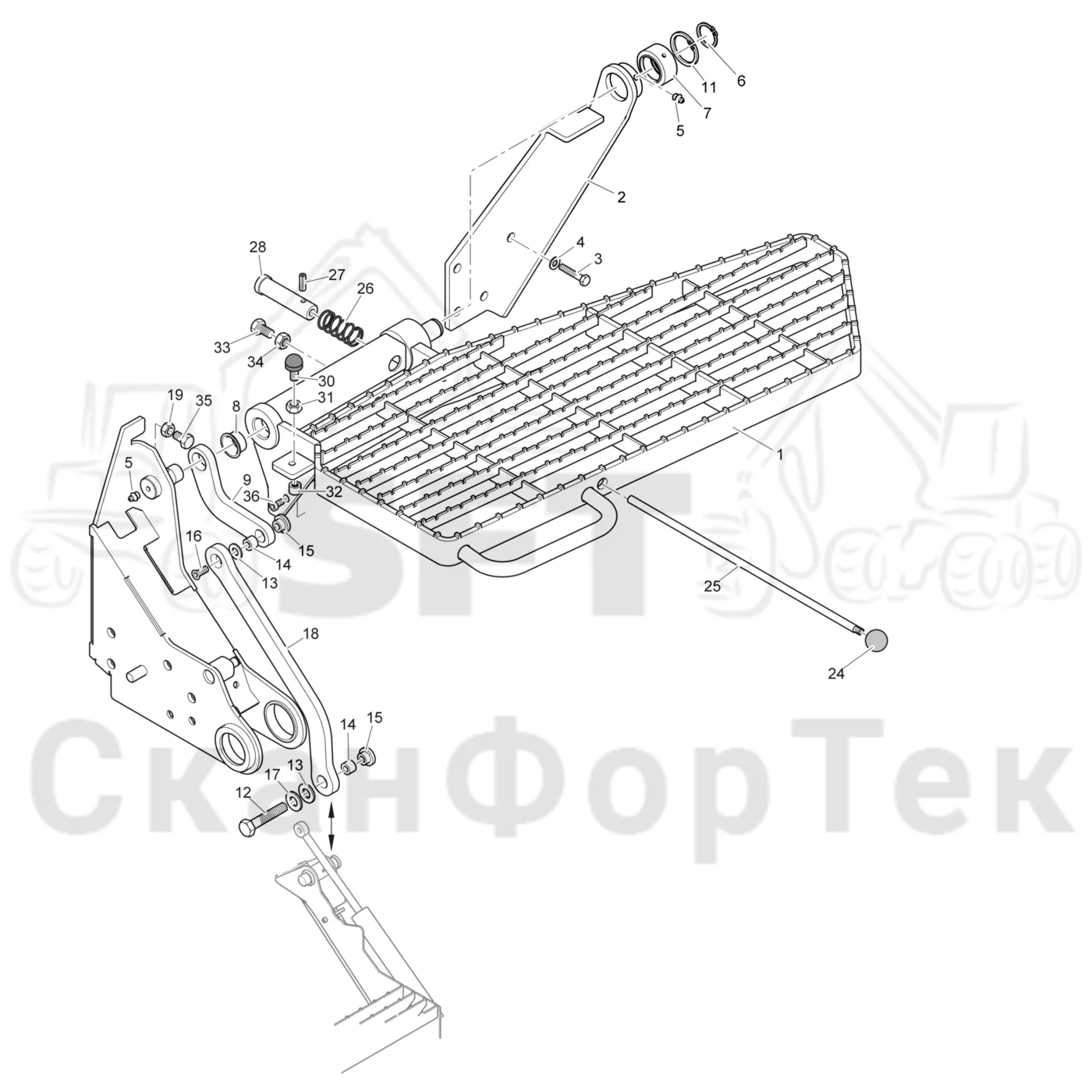Схема: Платформа гидравлическая