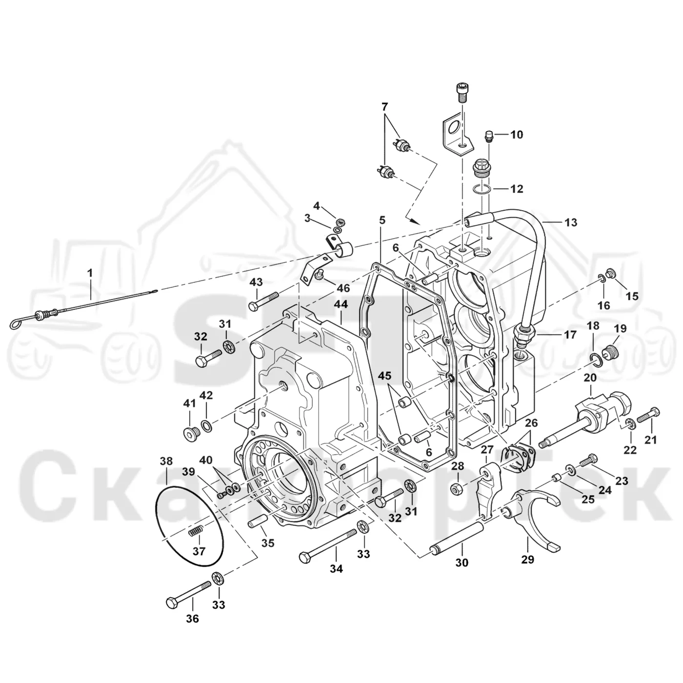 Схема: Корпус редуктора