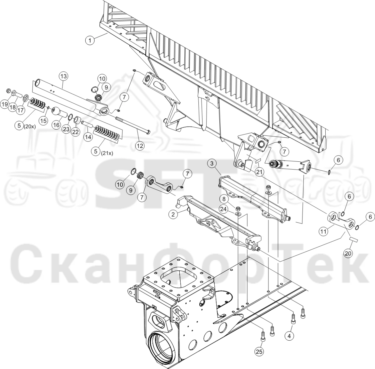 Схема: Заслонка, фиксированная FlexGate
