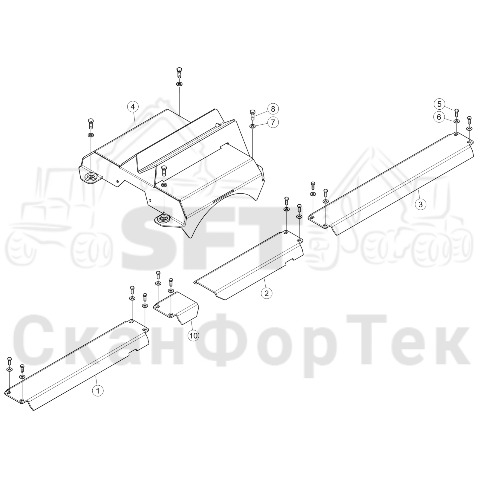 Схема: защита,​ Картер дифференциала