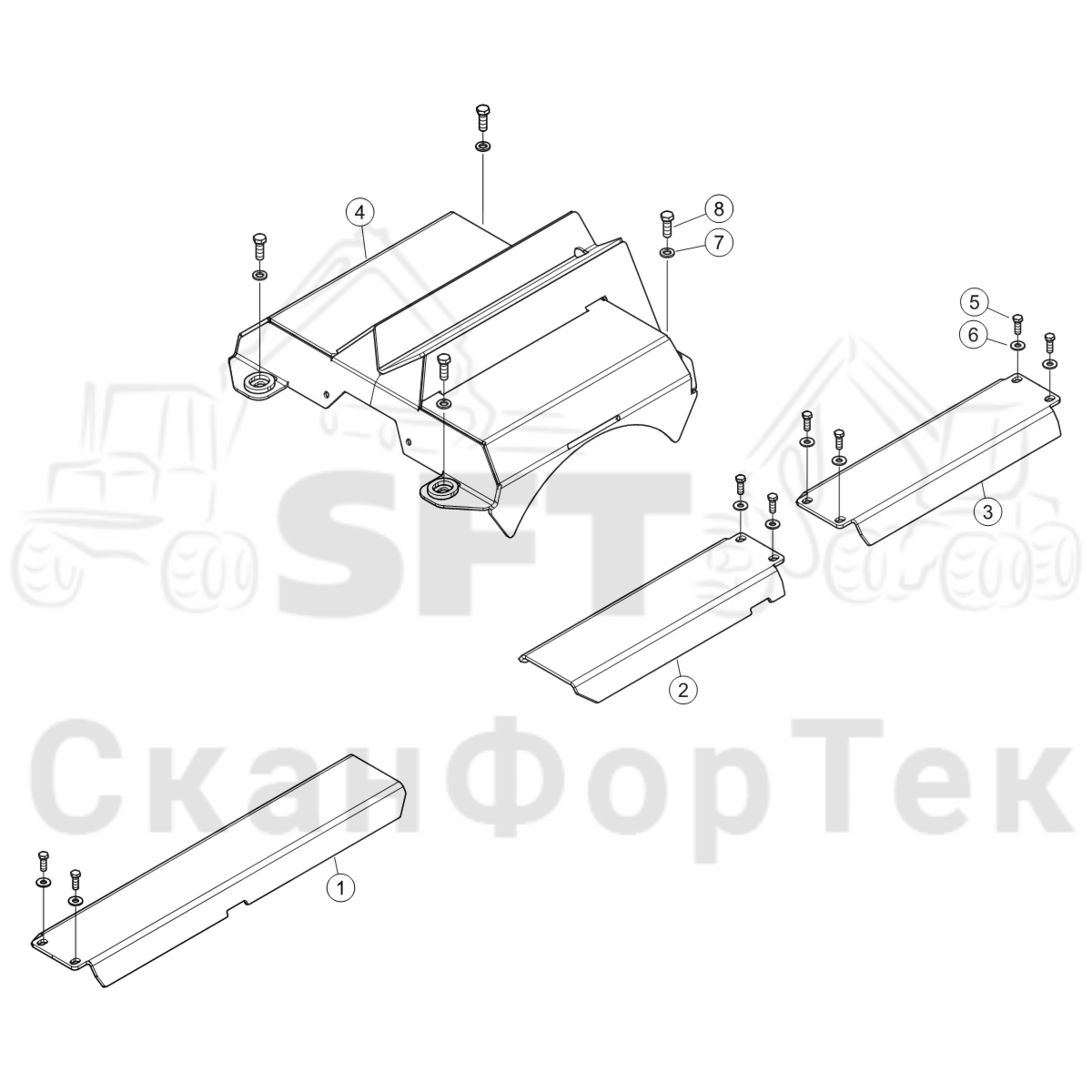 Схема: защита, 3 Коники, Заслонка, фиксированная