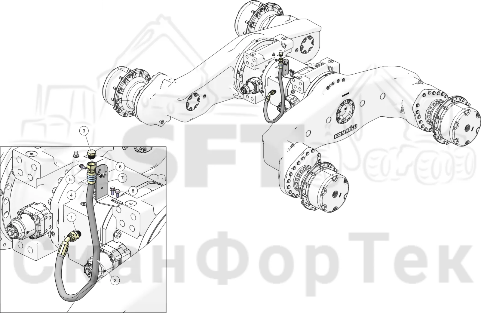 Схема: Заполнение маслом