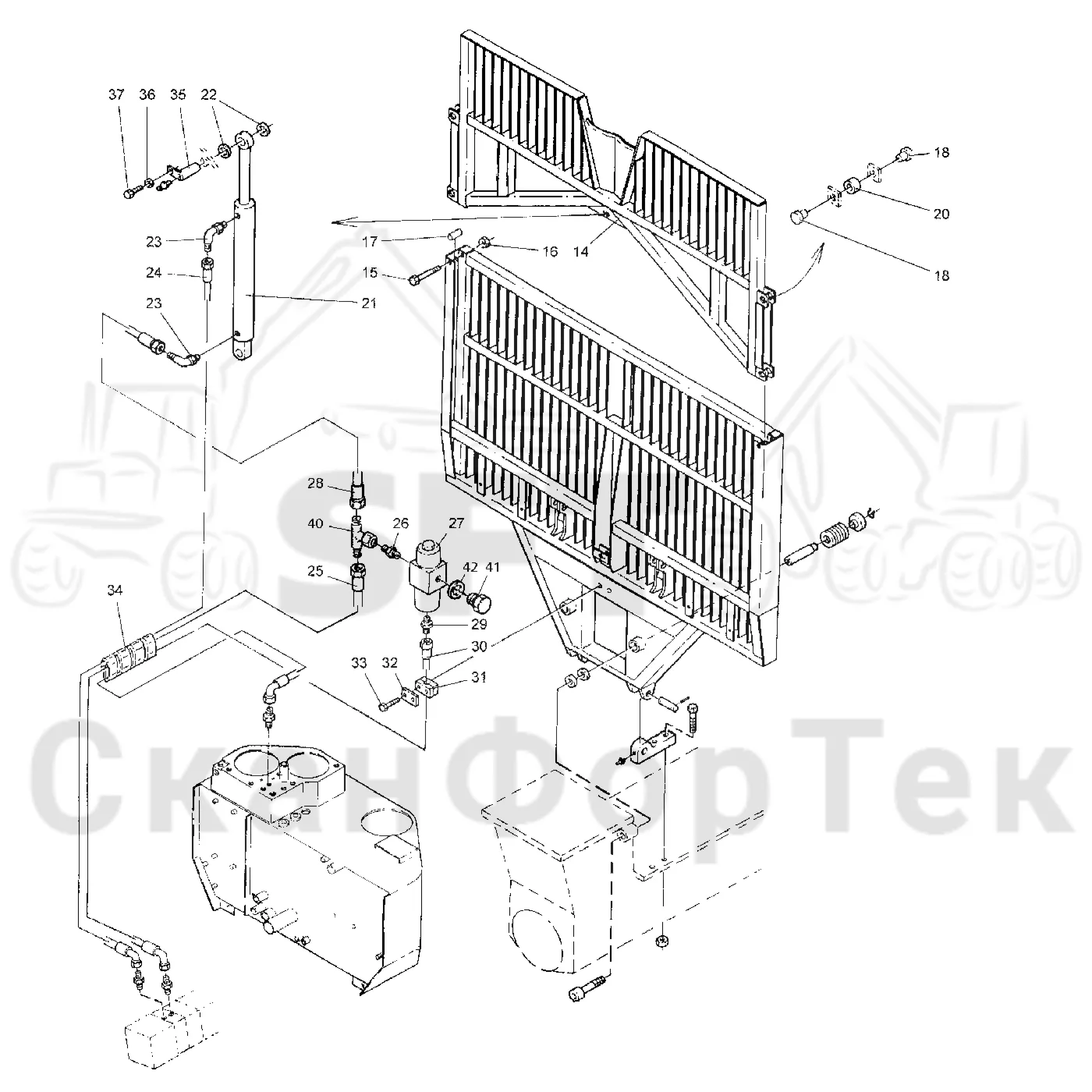 Схема: Gate upper part