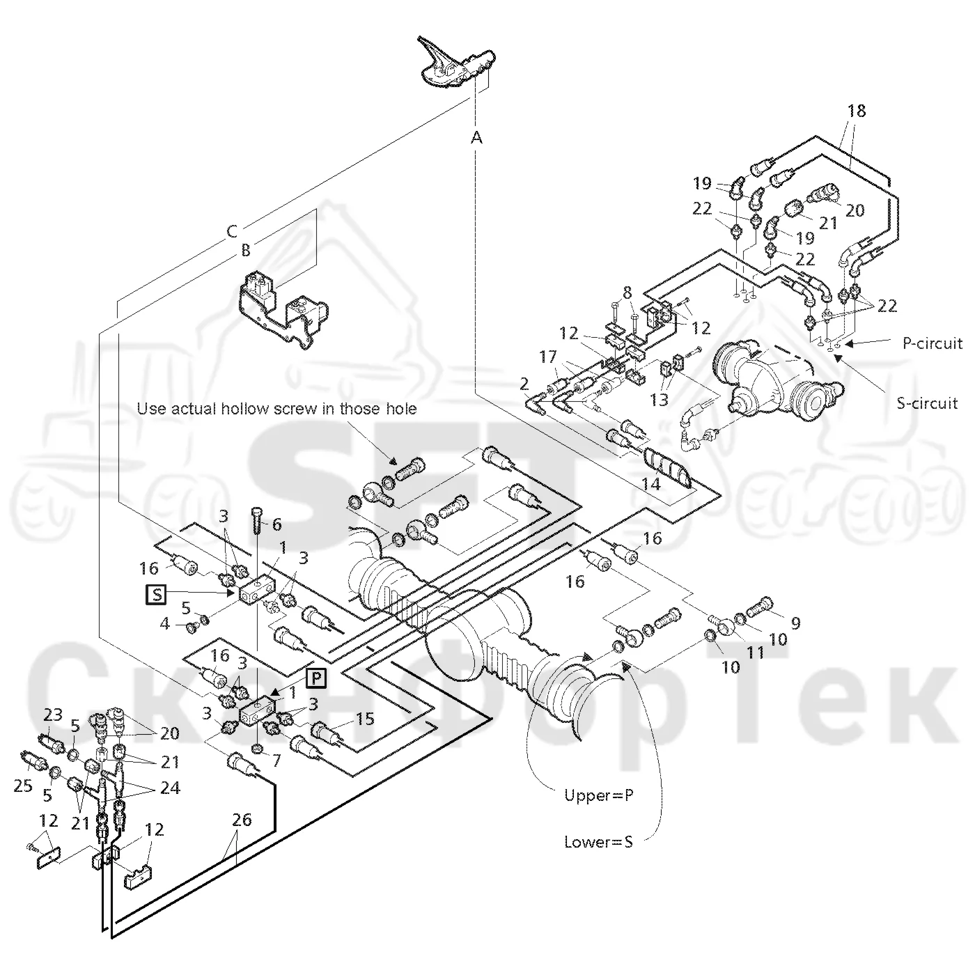 Схема: Тормозная система 7341-, 9401-