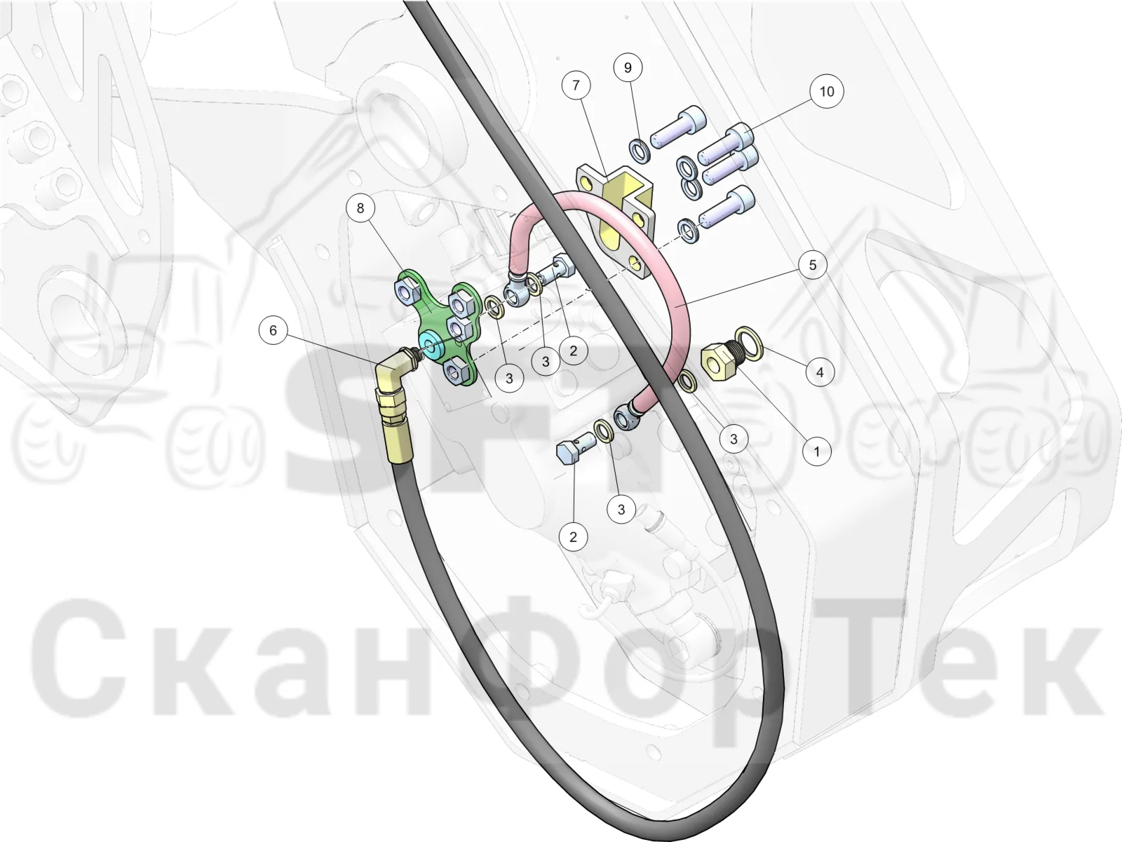 Схема: Корчевка пней