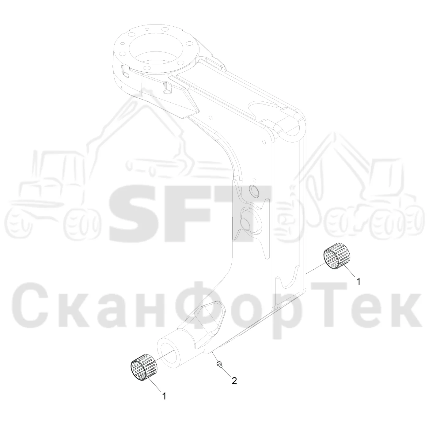 Схема: Рычажное звено наклона Std · втулки