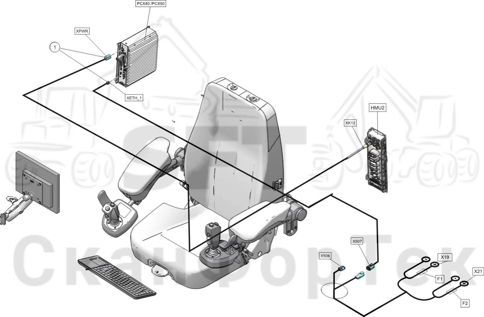 Схема: Комплект электрооборудования,​ PCX50