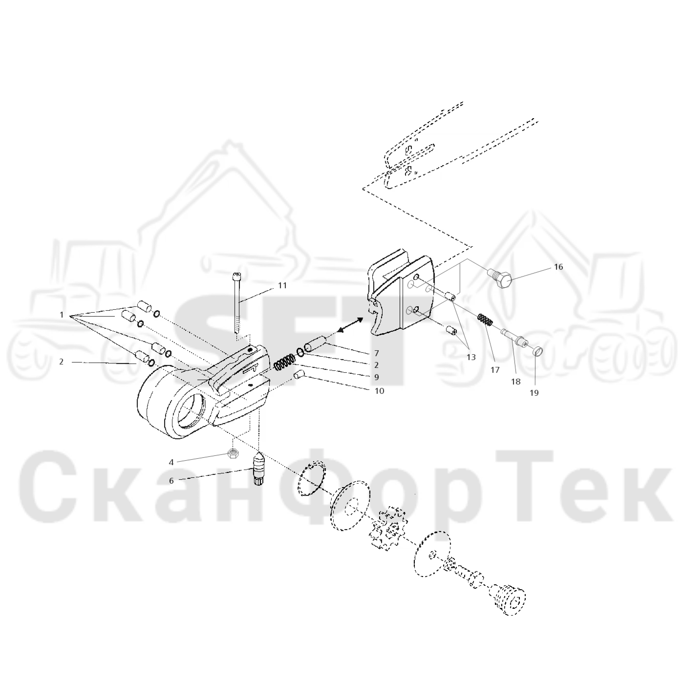 Схема: Установка лезвия устройства резки -33