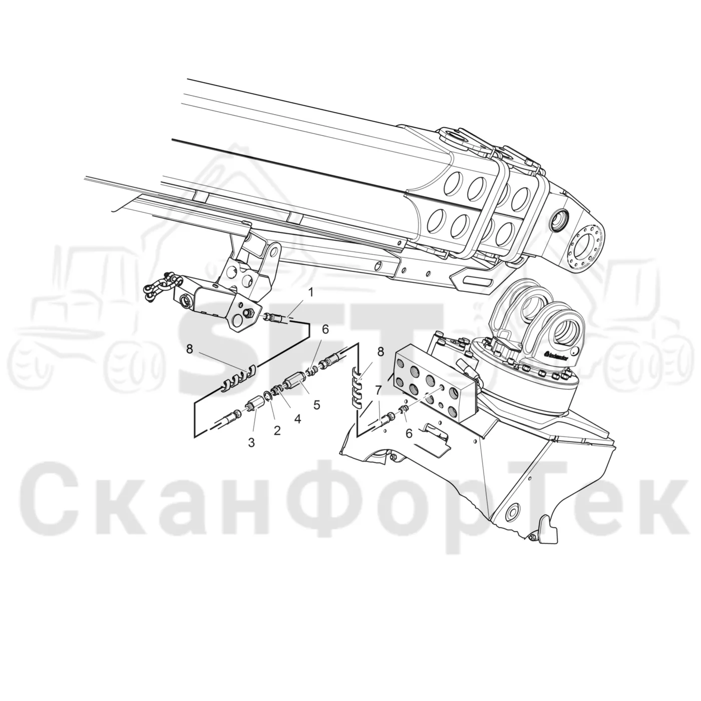 Схема: Корчевка пней CRH