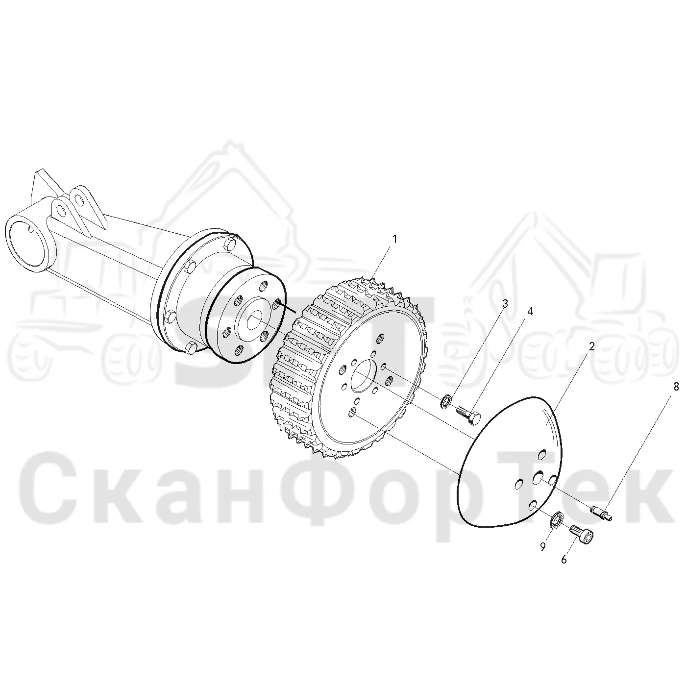 Схема: Мерный ролик 60 mm - 30 Зубья
