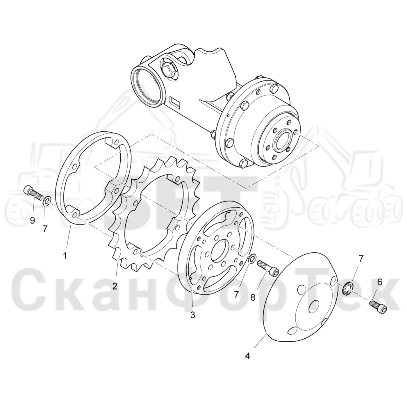 Схема: Мерный ролик 12 mm - 20 Зубья