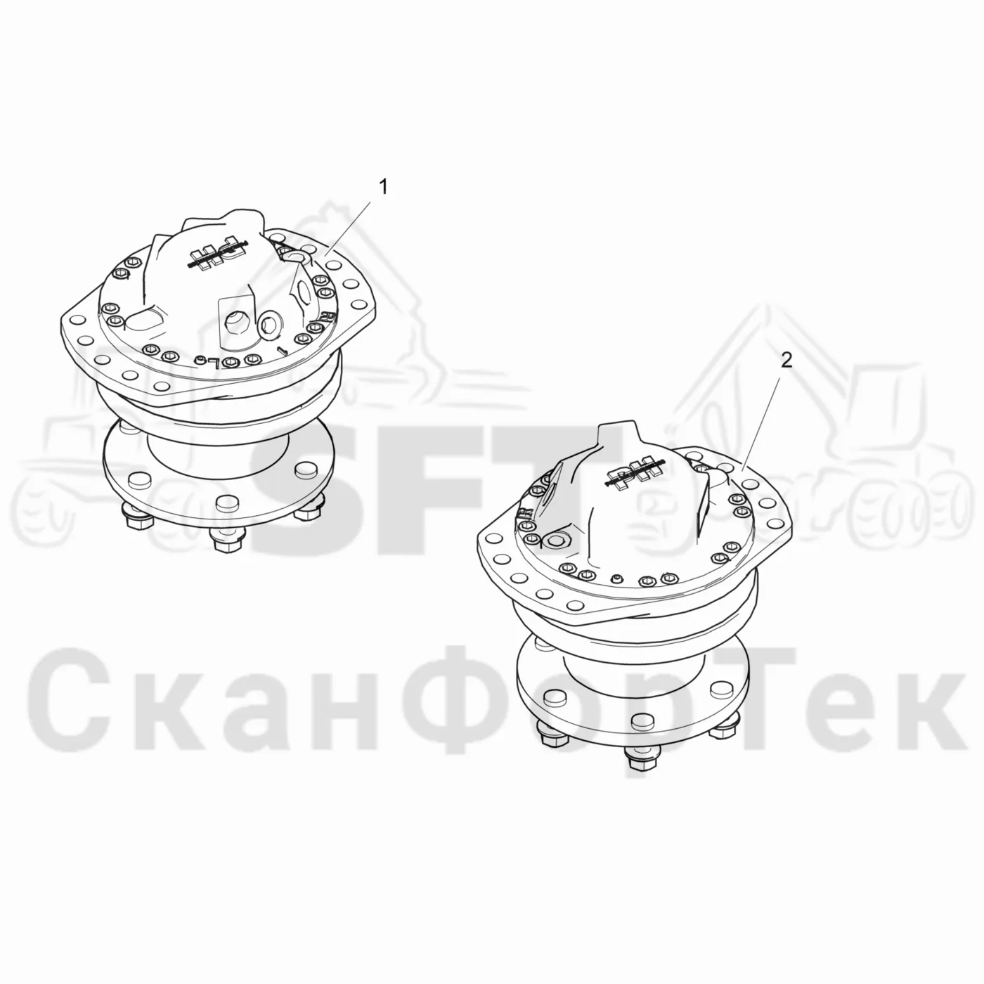 Схема: Гидравлический мотор 627cc