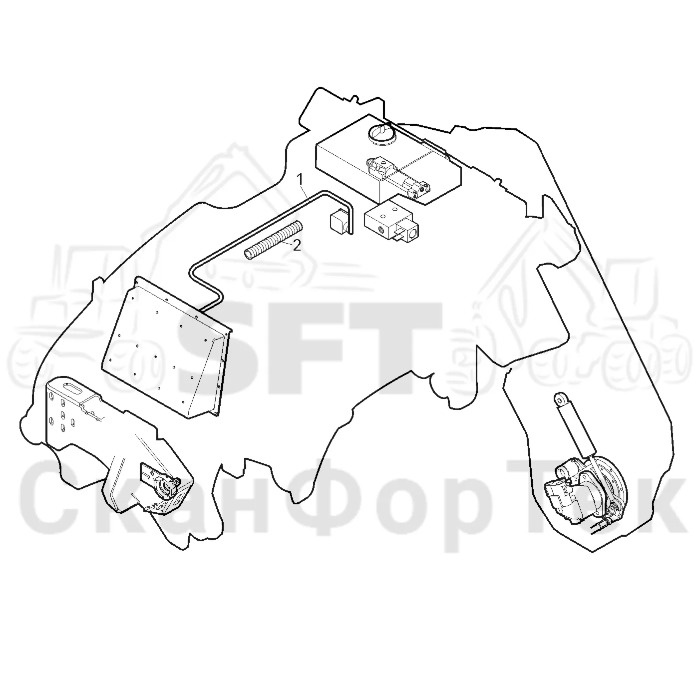 Схема: Chain lubrication electrics topsaw