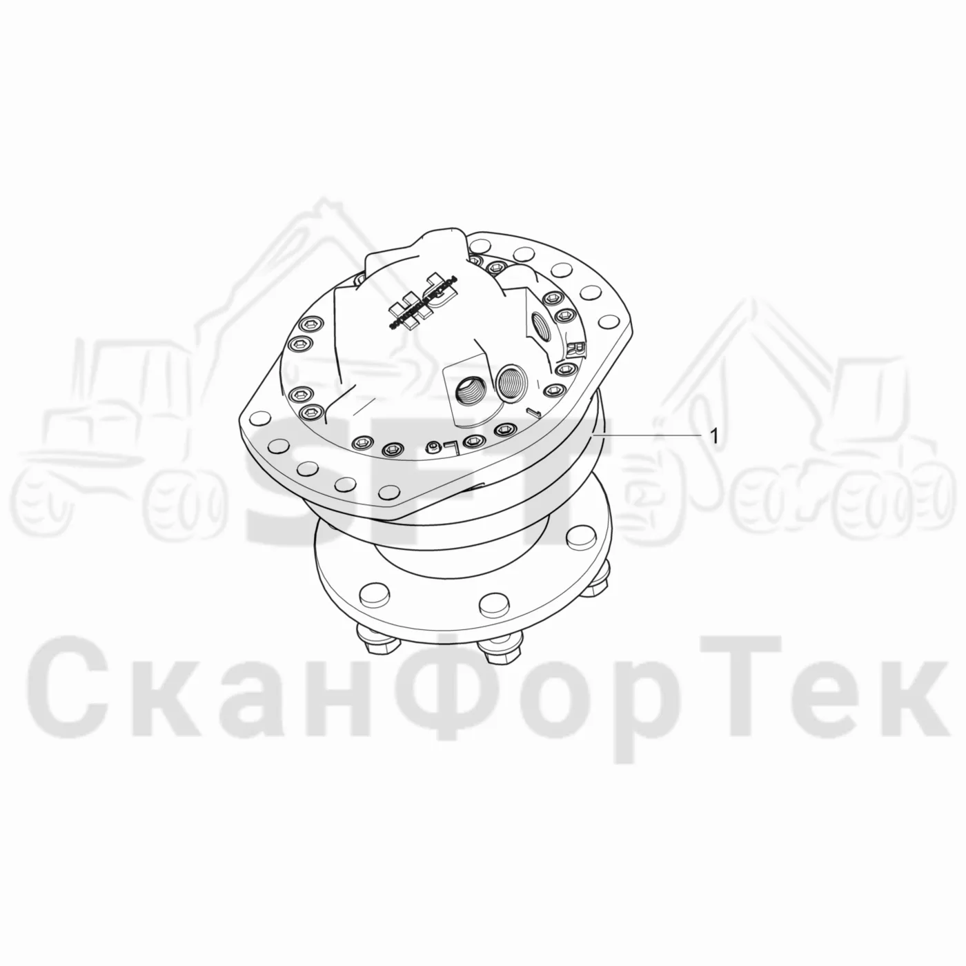Схема: Гидравлический мотор