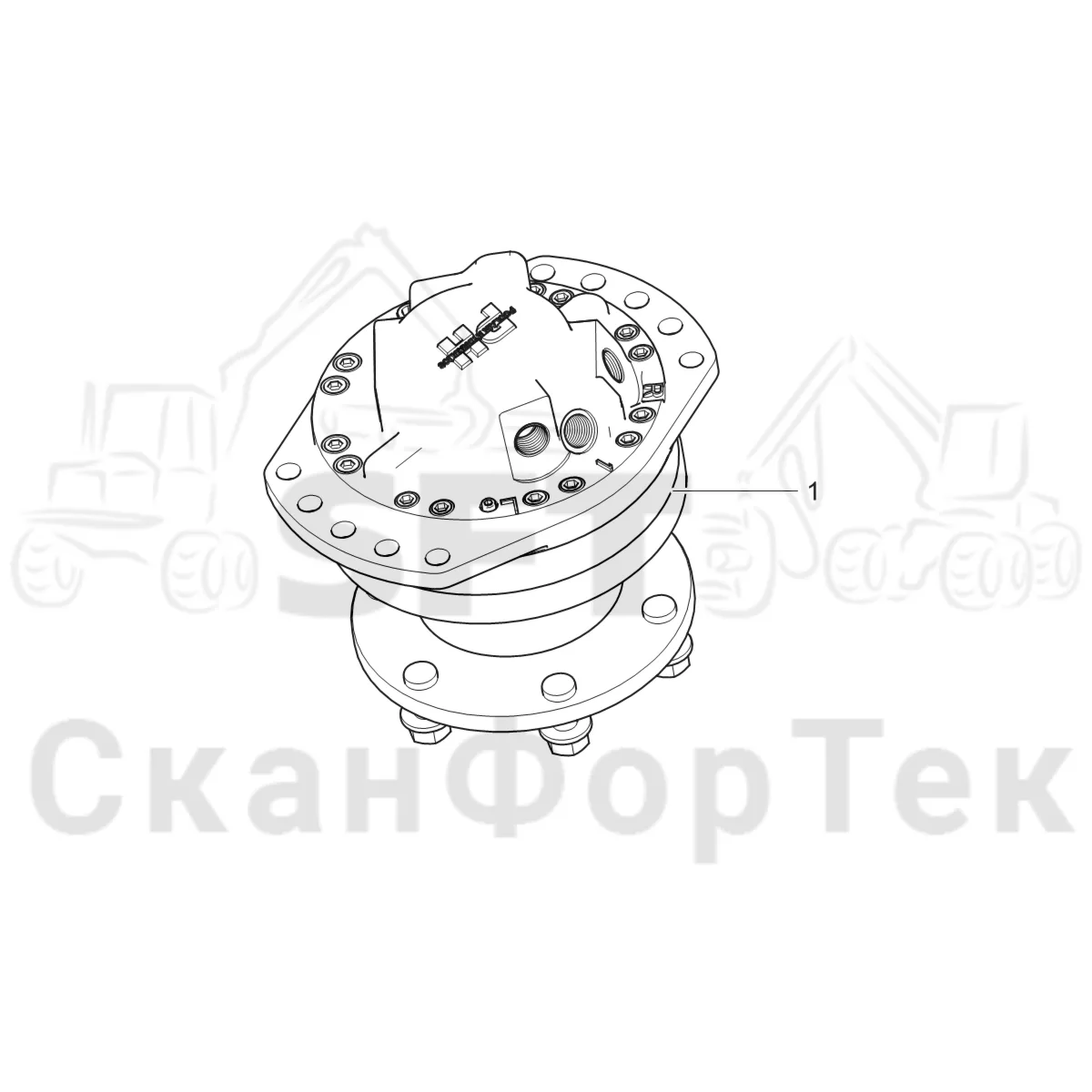 Схема: Гидравлический мотор 857cc