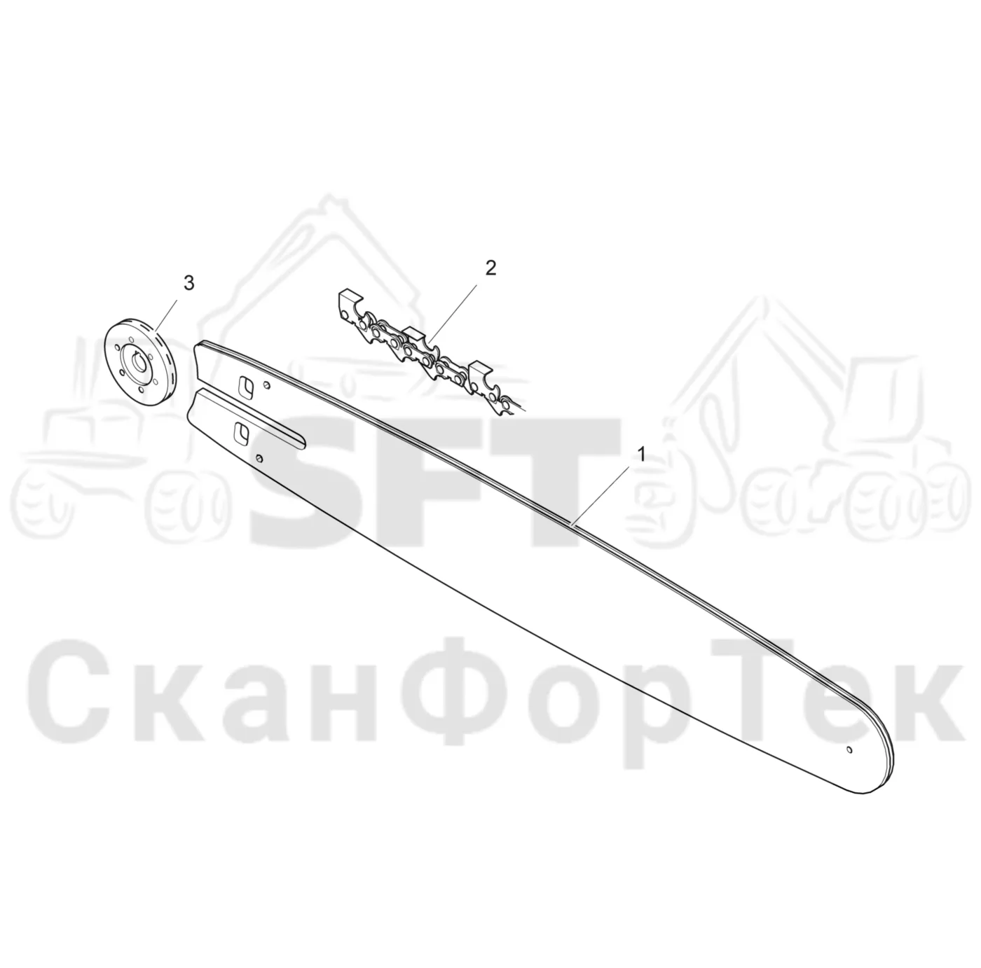 Схема: Стержень пилы