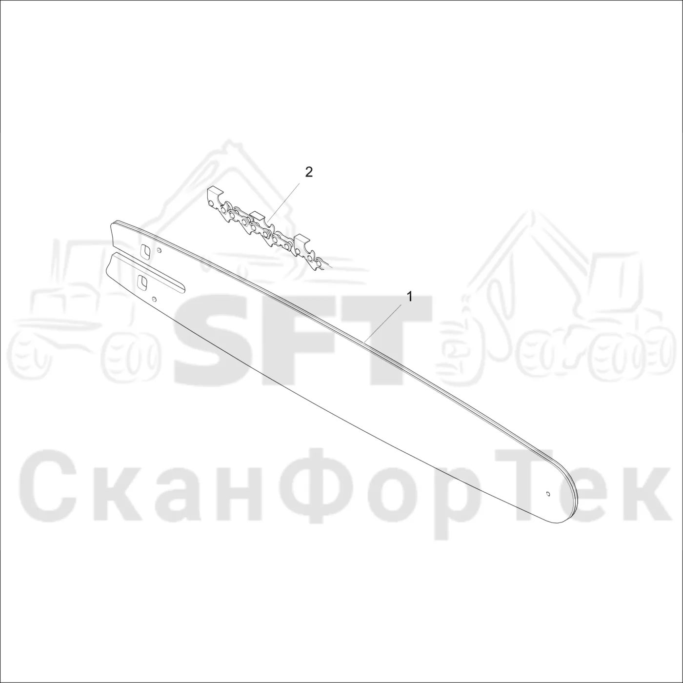Схема: Стержень пилы