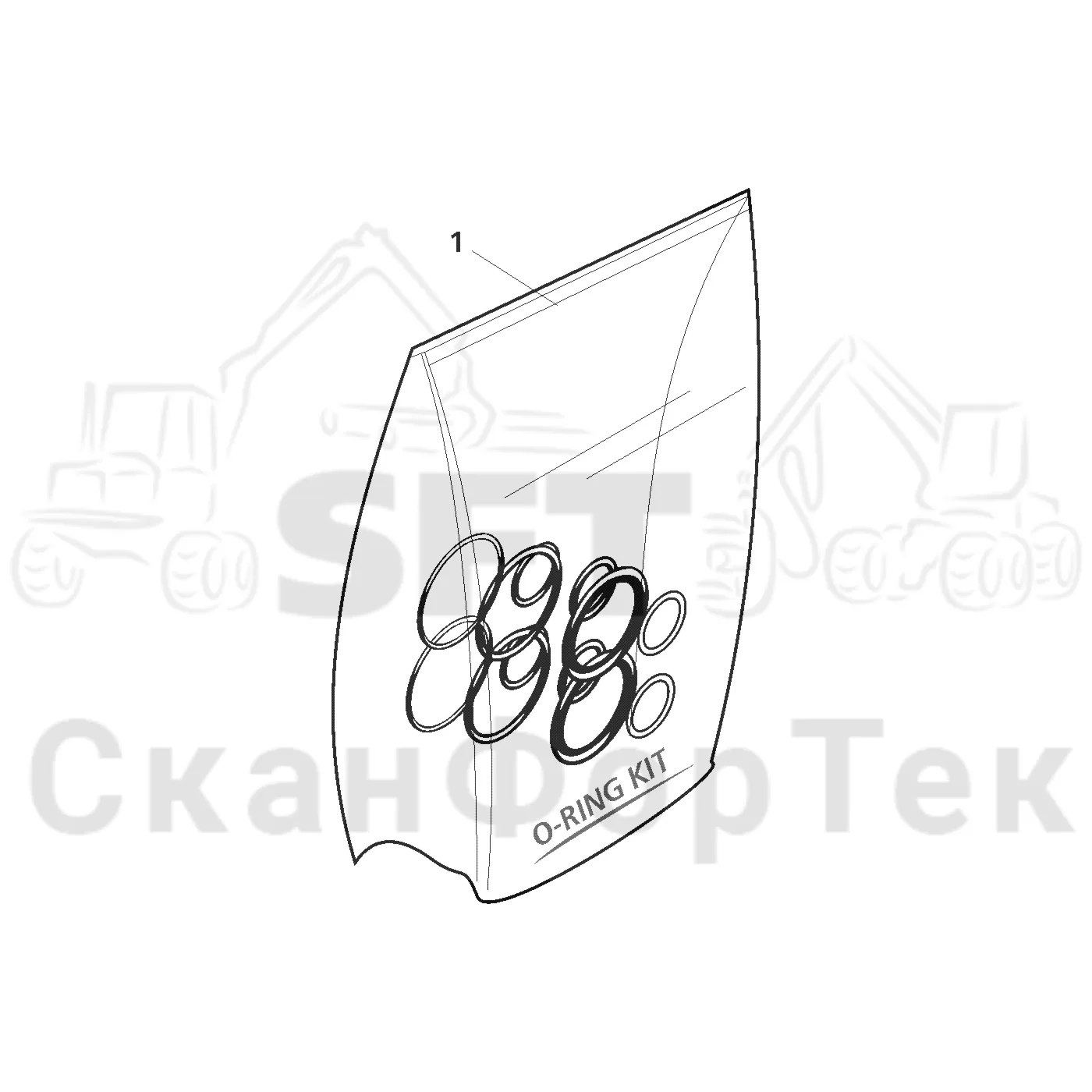 Схема: Комплект колец круглого сечения