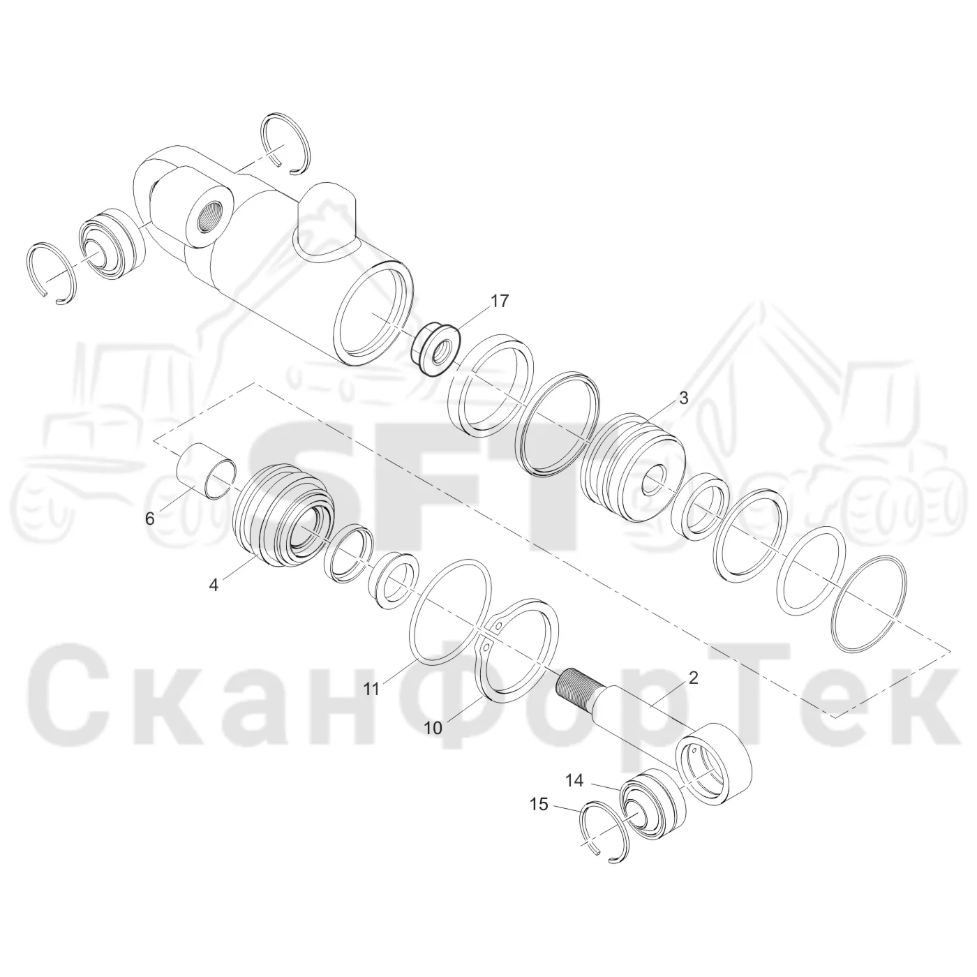 Схема: Запасные части цилиндра