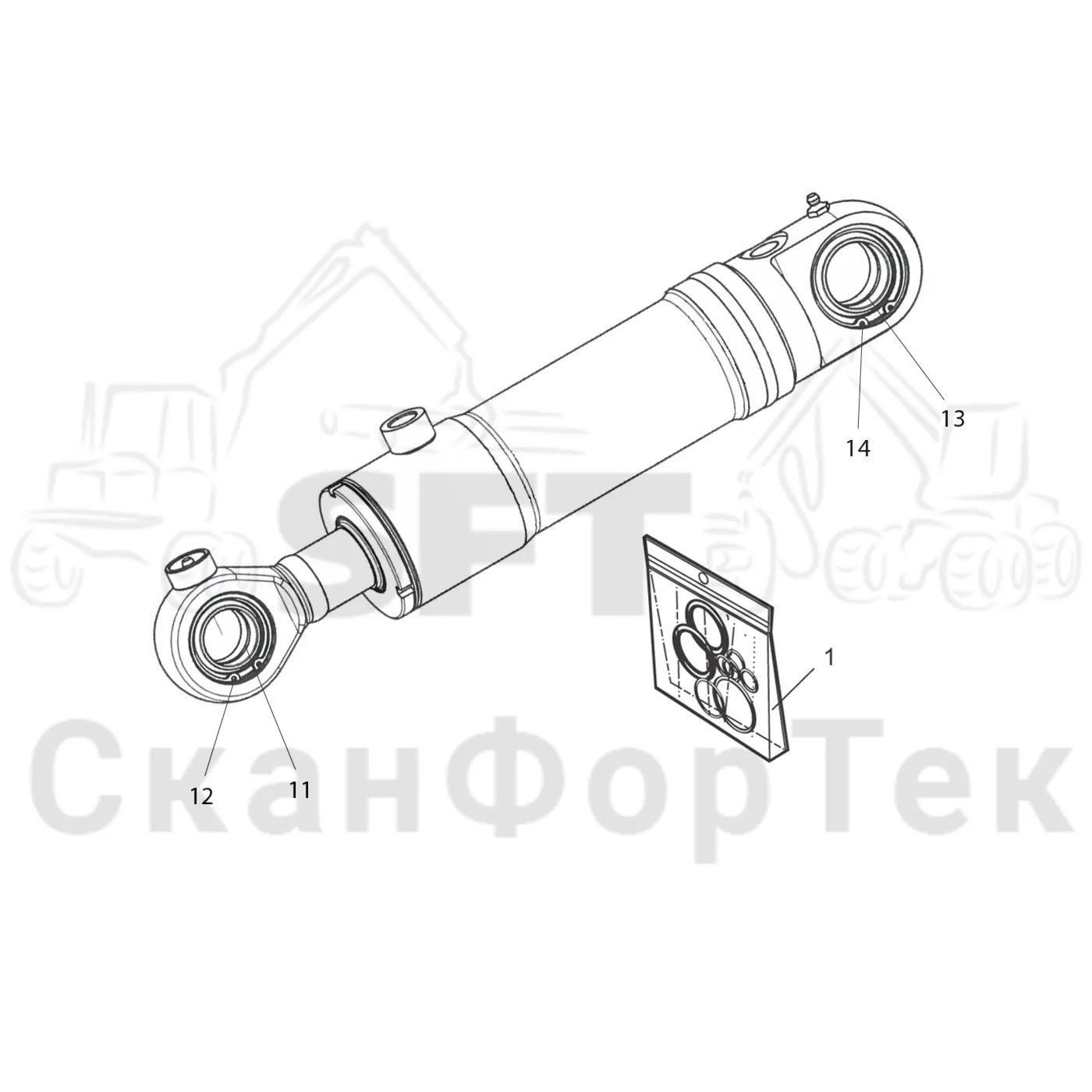 Схема: Запасные части цилиндра