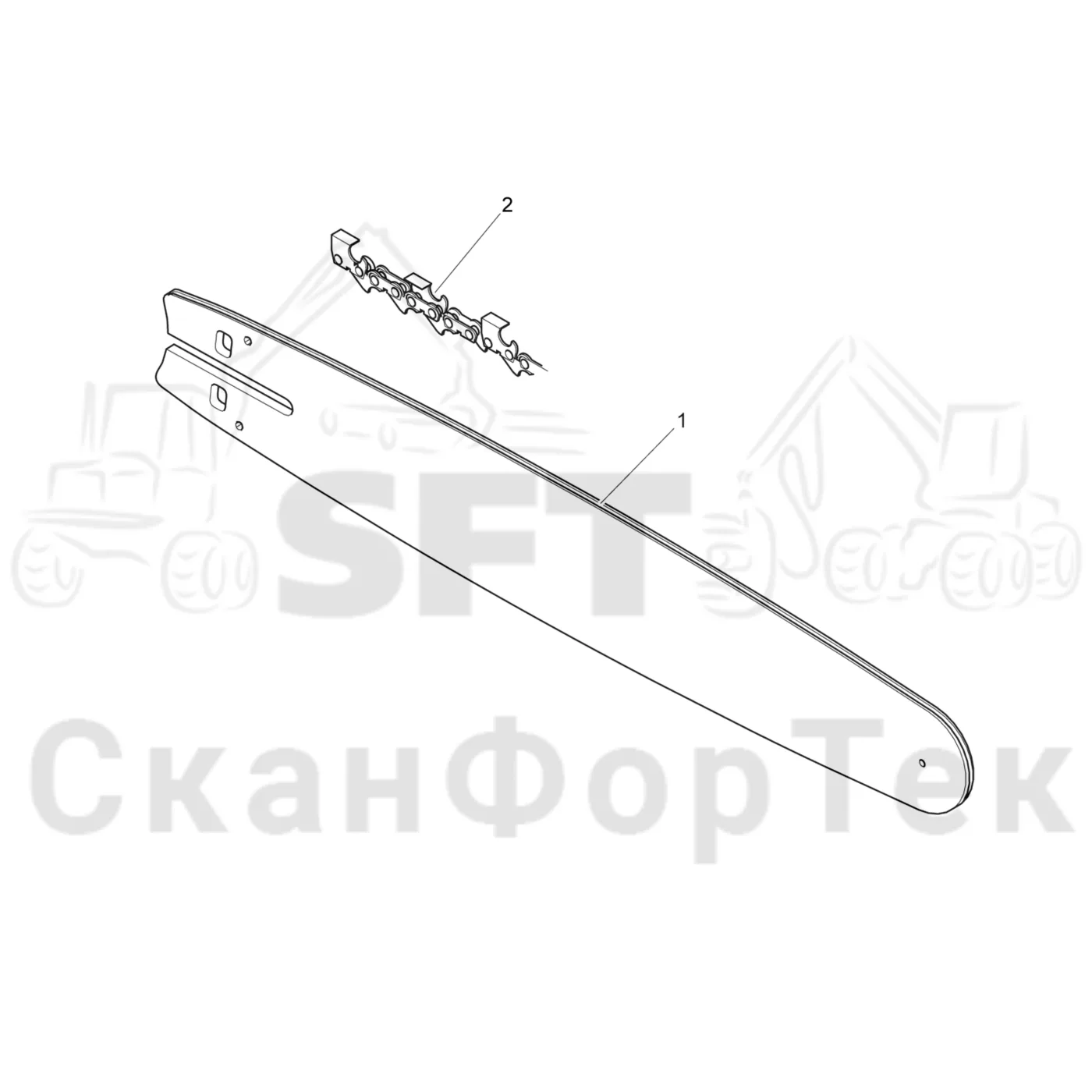 Схема: Стержень пилы 67 cm