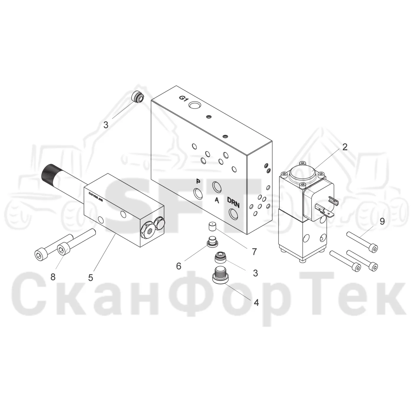 Схема: Смазка цепи