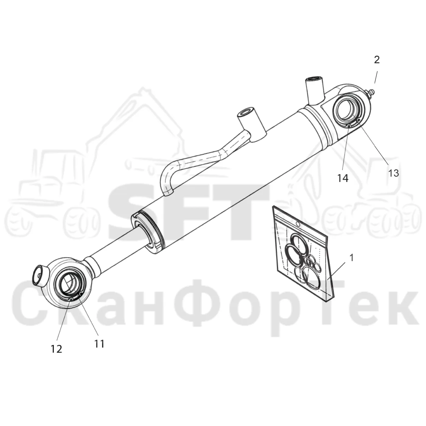 Схема: Запасные части цилиндра 1144015127-
