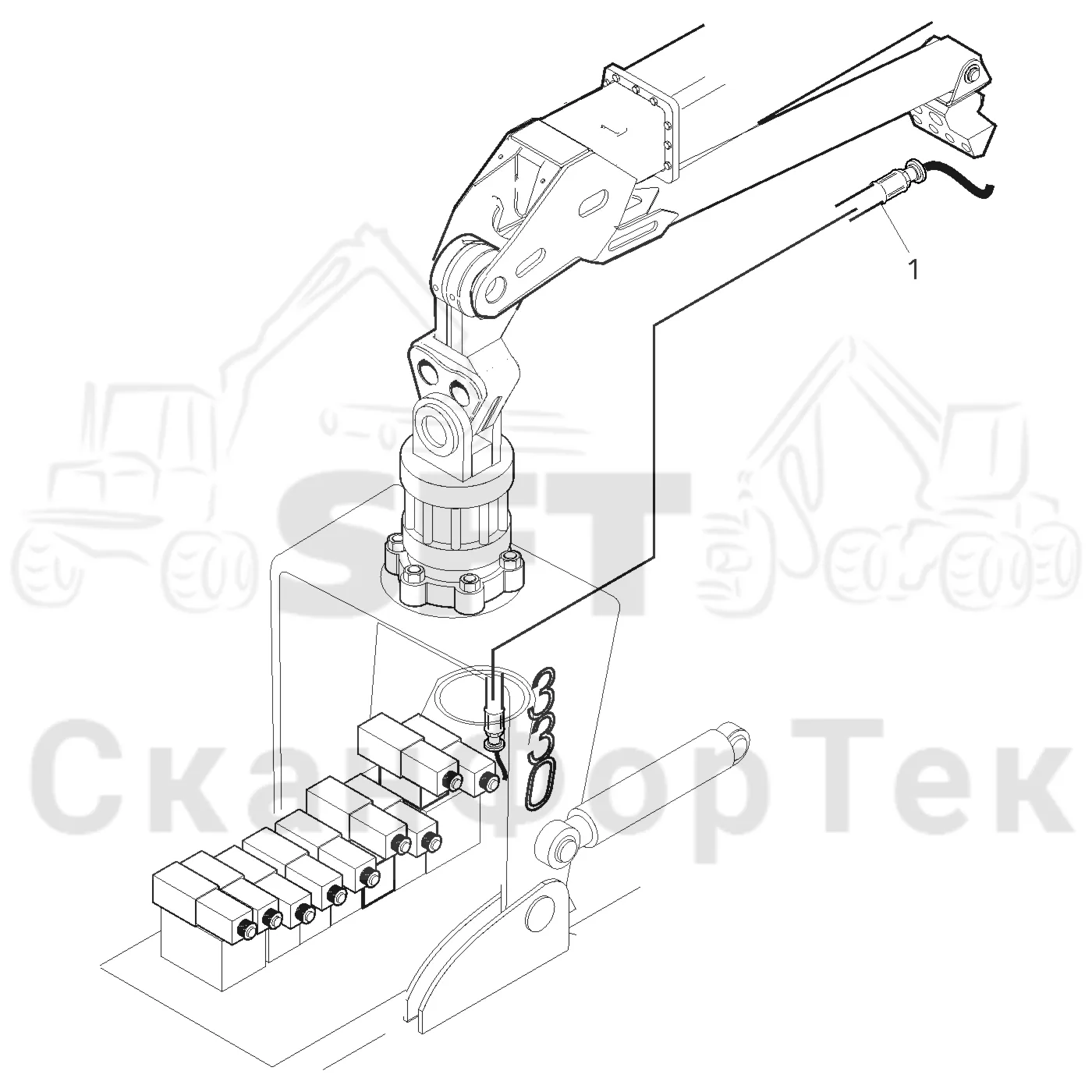 Схема: Электрооборудование головки подъемного крана CRC -111752