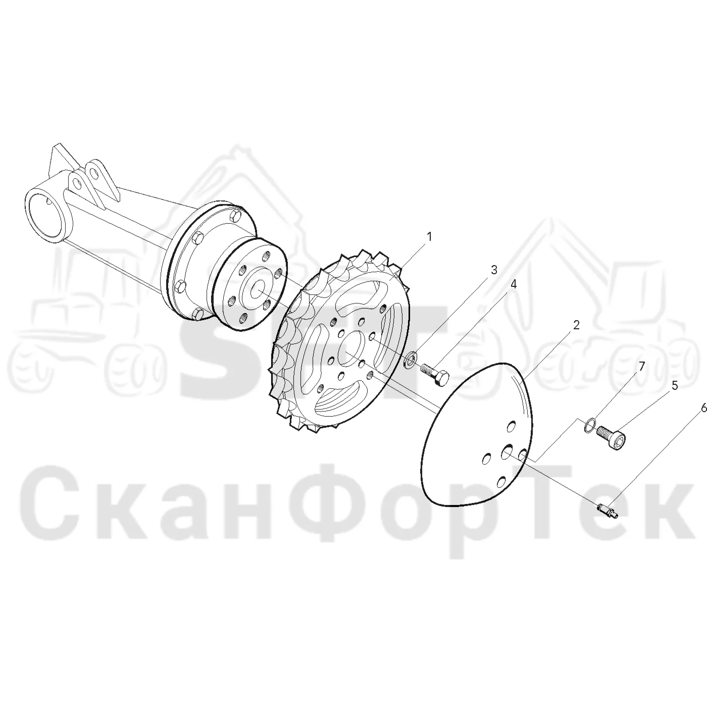 Схема: Мерный ролик 12 mm - 20 Зубья