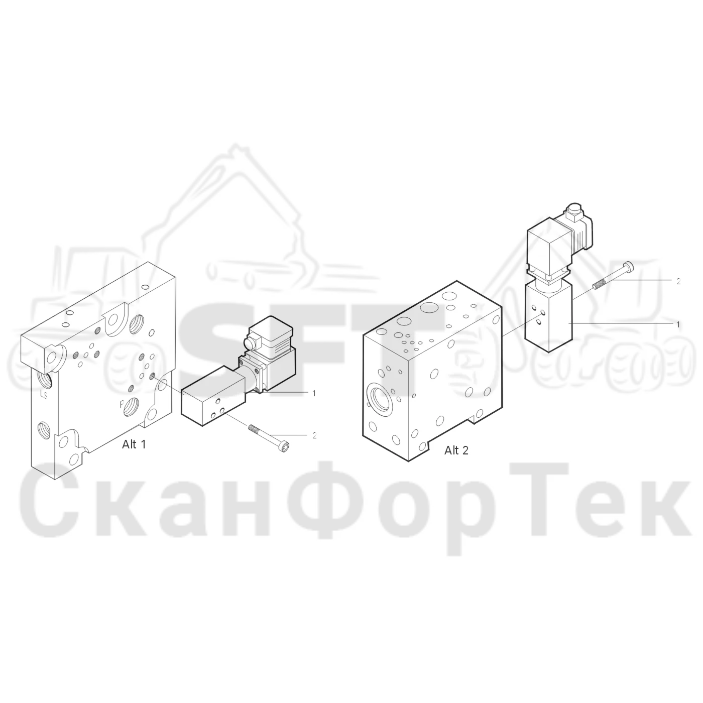 Схема: Левый концевой блок, масленка Eco