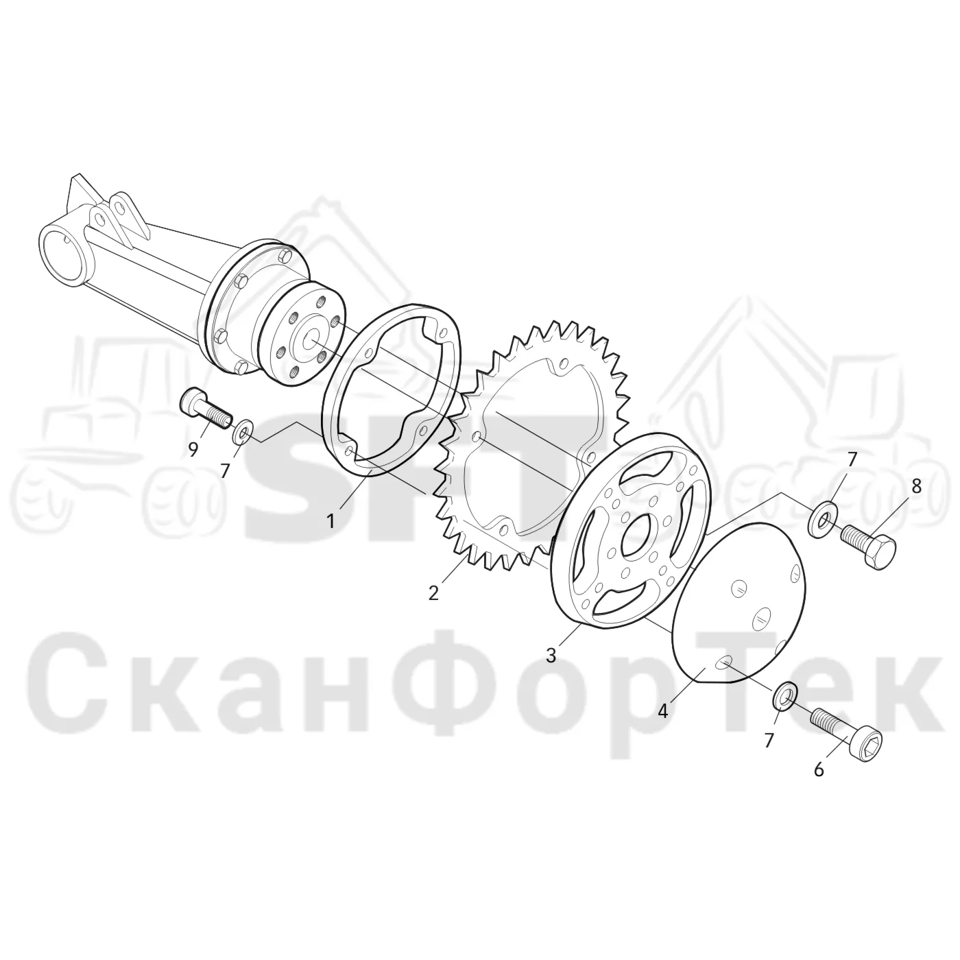 Схема: Мерный ролик 6 mm - 30 Зубья