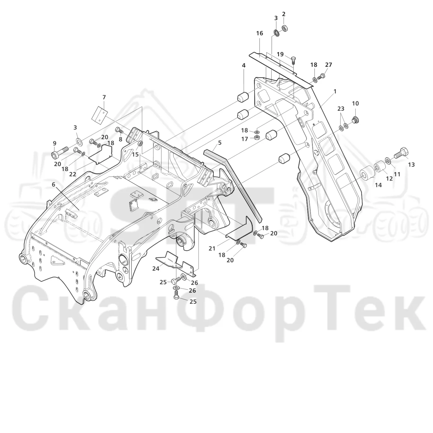 Схема: шасси