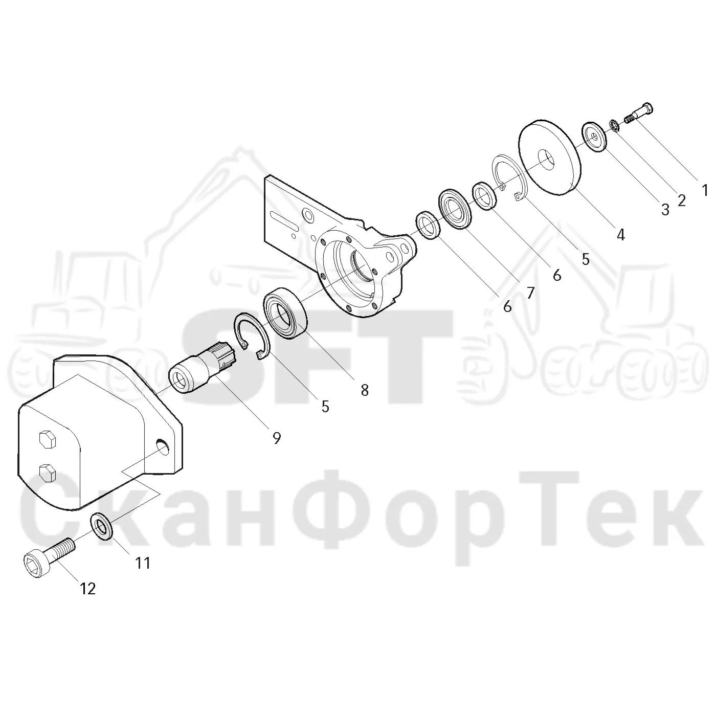 Схема: Cutting unit topsaw